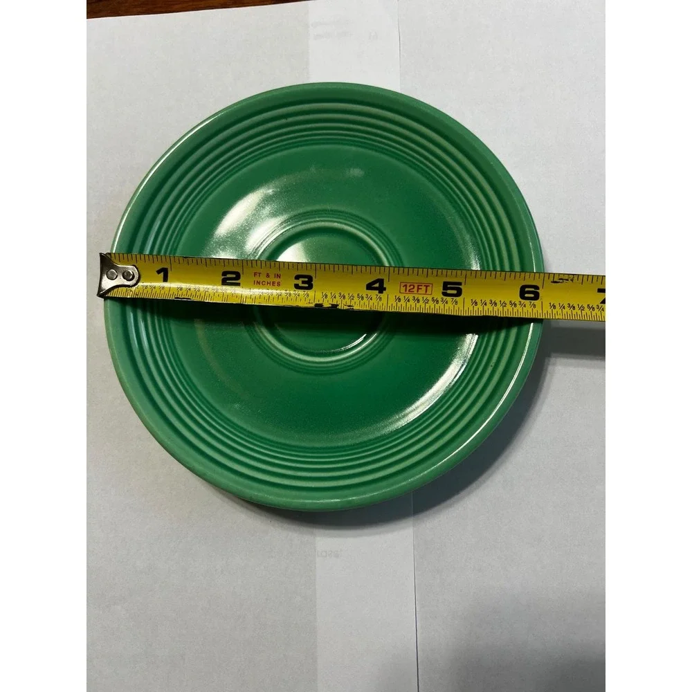 Genuine Fiesta‎ Ware Light Green Saucer 6 Inch Vintage Ceramic